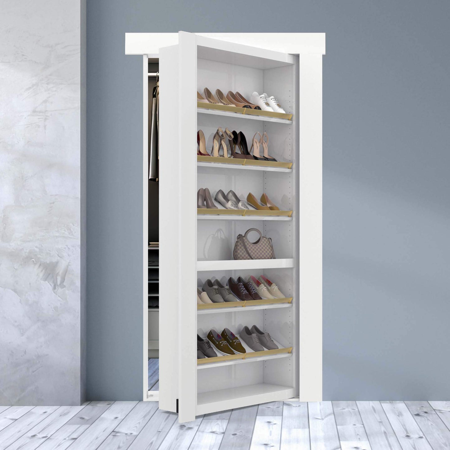 Gilded Shoe Rack Murphy Door