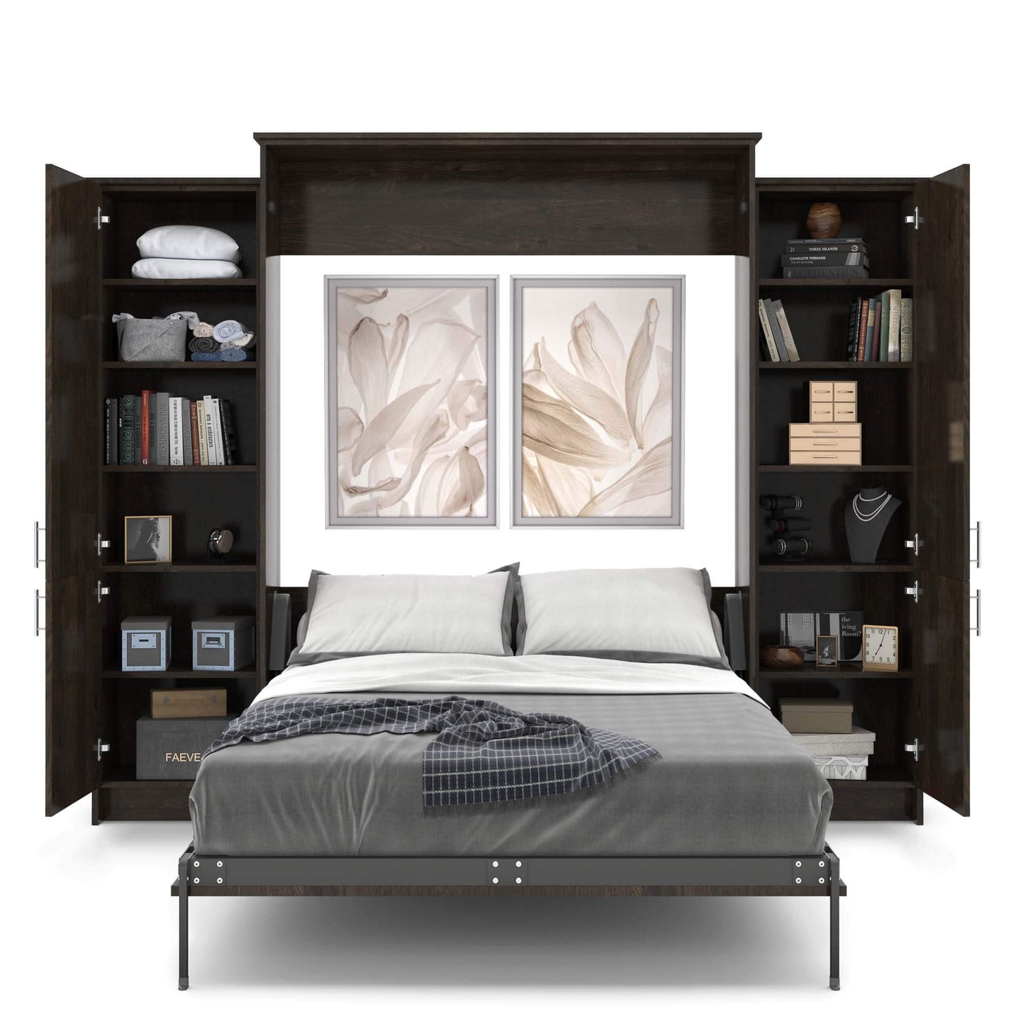 Murphy Bed - Left & Right Side Cabinets - Murphy Door